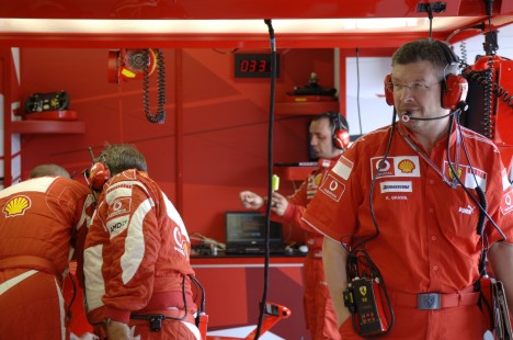 Ross Brawn hos sin tidligere arbejdsgiver